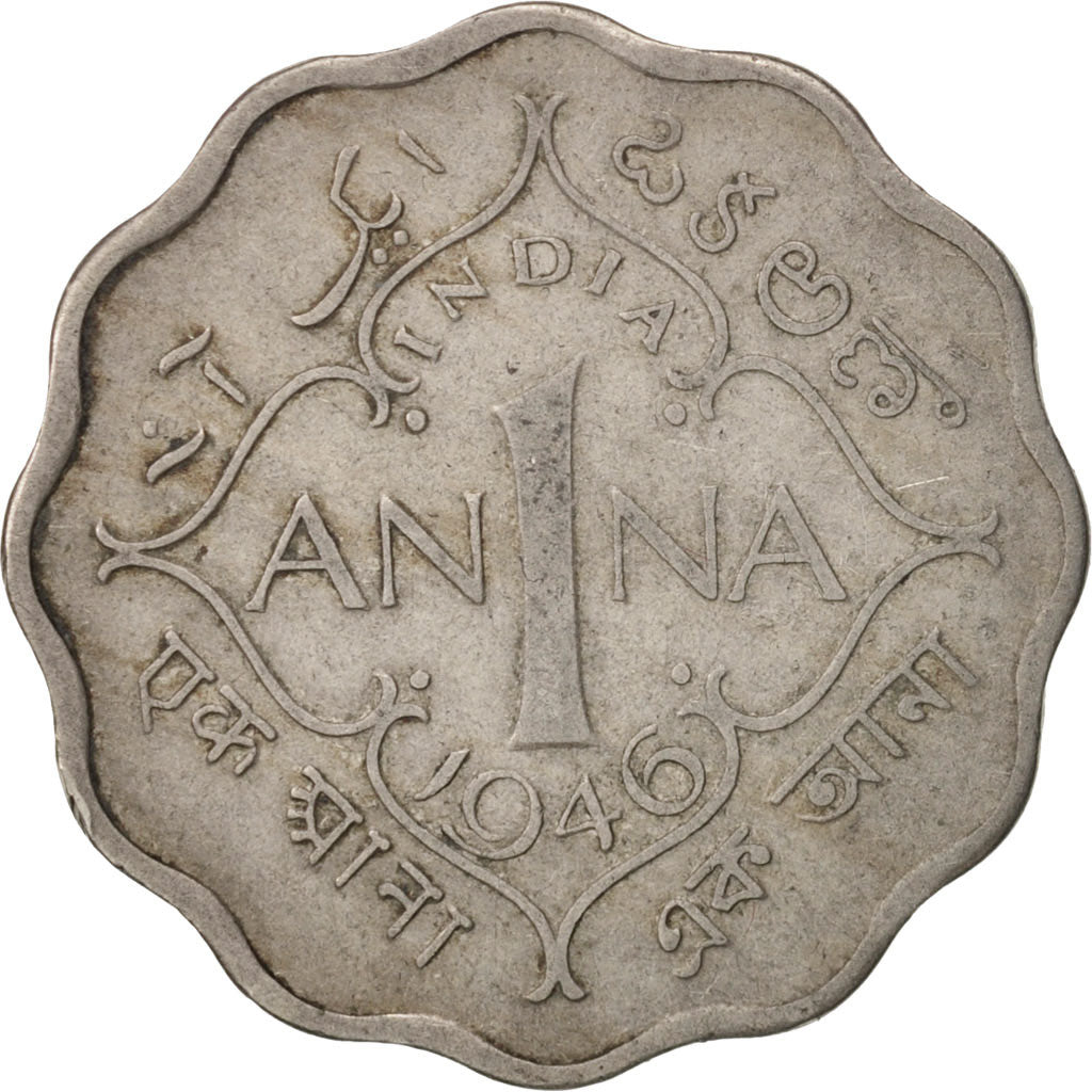 INDIA-BRITISH, George VI, Anna, 1946, VF(30-35), Copper-nickel, KM:538