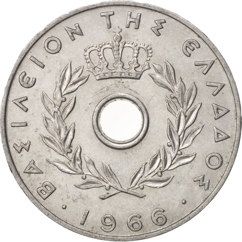Coin, Greece, 20 Lepta, 1966, AU(55-58), Aluminum, KM:79