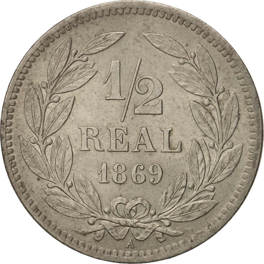 Honduras, 1/2 Réal, 1869, Paris, AU(50-53), Copper-nickel, KM:32