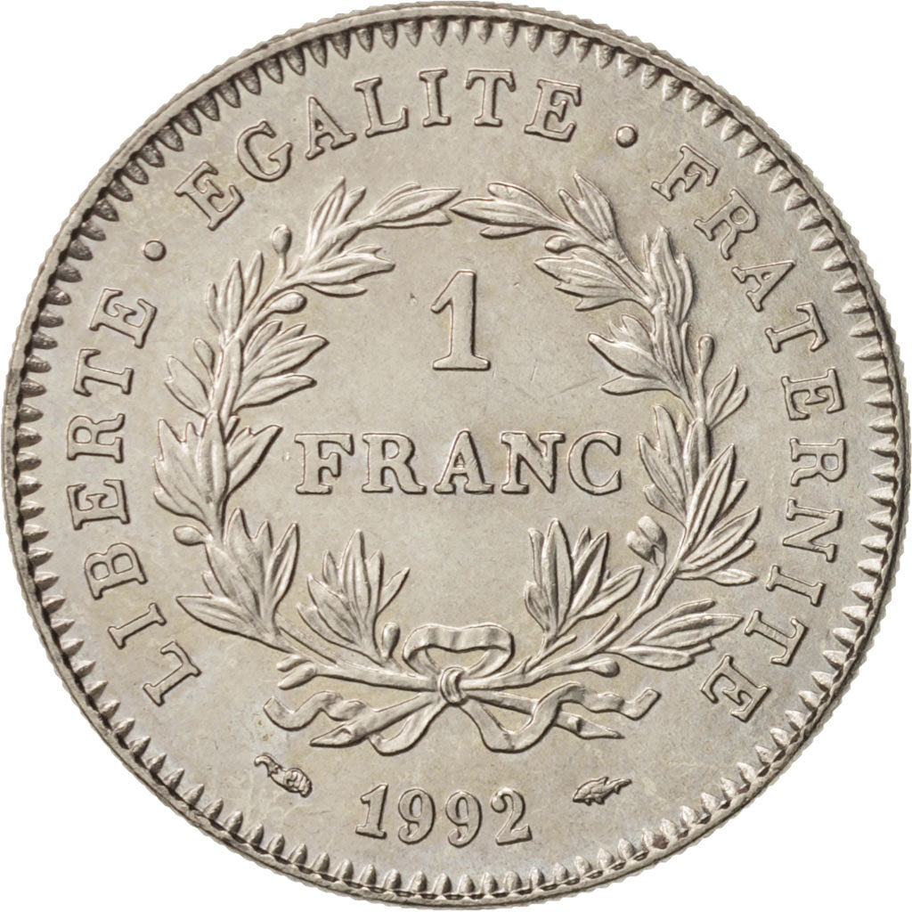 France, République, Franc, 1992, Paris, MS(65-70), Nickel, KM:1004.1
