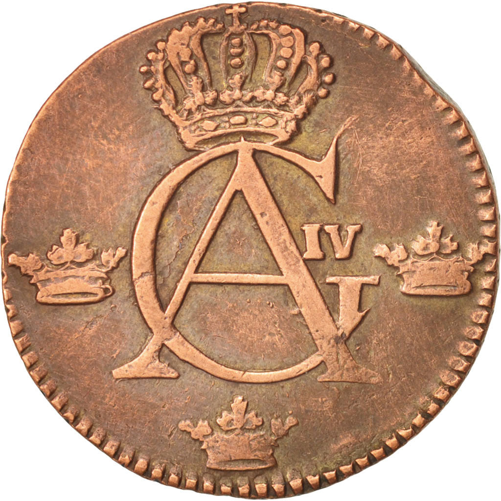 Coin, Sweden, Gustaf IV Adolf, 1/4 Skilling, 1807, EF(40-45), Copper, KM:564