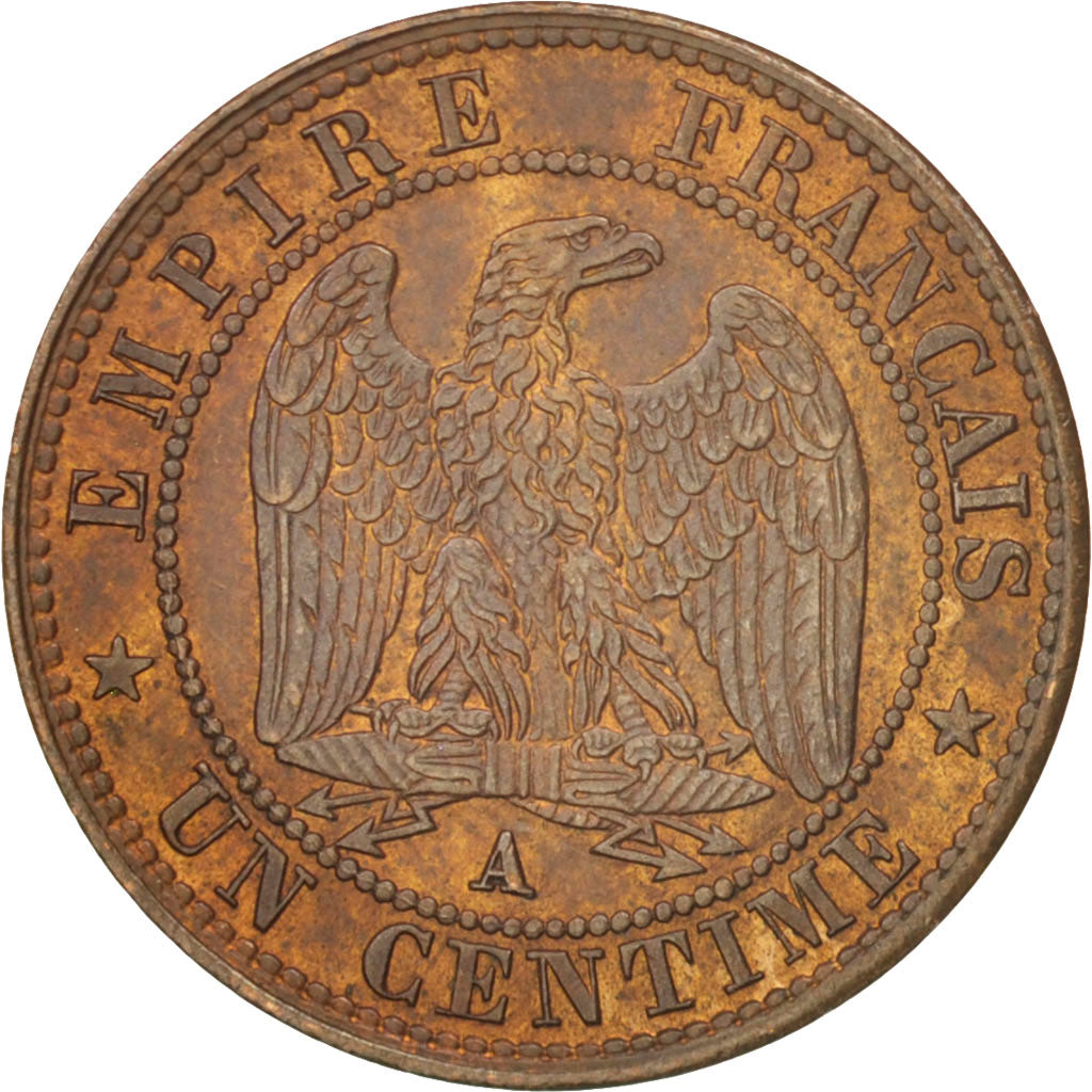 Coin, France, Napoleon III, Napoléon III, Centime, 1862, Paris, MS(63), Bronze