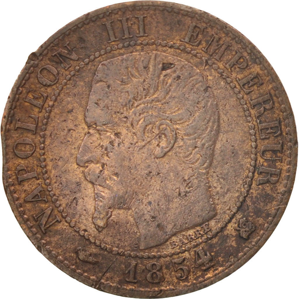 Münze, Frankreich, Napoleon III, Napoléon III, Centime, 1854, Bordeaux, SGE+