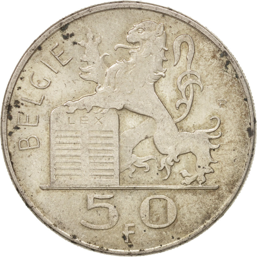 Coin, Belgium, 50 Francs, 50 Frank, 1950, MS(60-62), Silver, KM:137