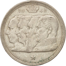 Belgio, 100 Francs, 100 Frank, 1948, BB, Argento, KM:138.1