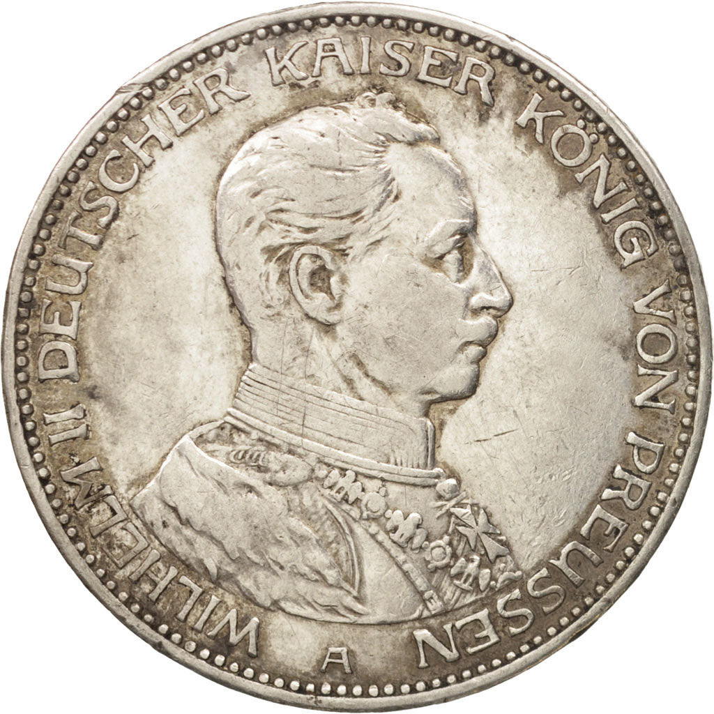 Coin, German States, PRUSSIA, Wilhelm II, 3 Mark, 1914, Berlin, EF(40-45)