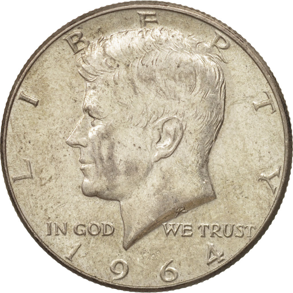 Coin, United States, Kennedy Half Dollar, Half Dollar, 1964, U.S. Mint