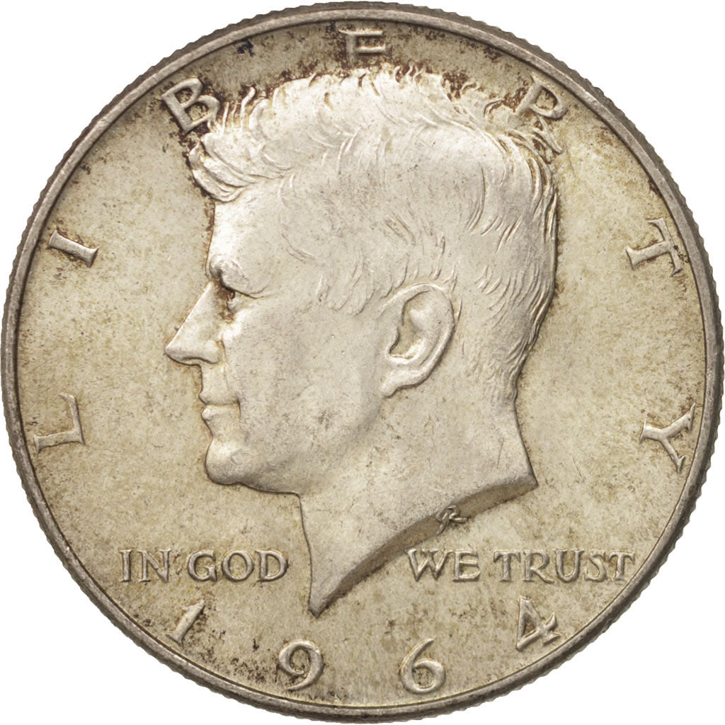 Coin, United States, Kennedy Half Dollar, Half Dollar, 1964, U.S. Mint, Denver