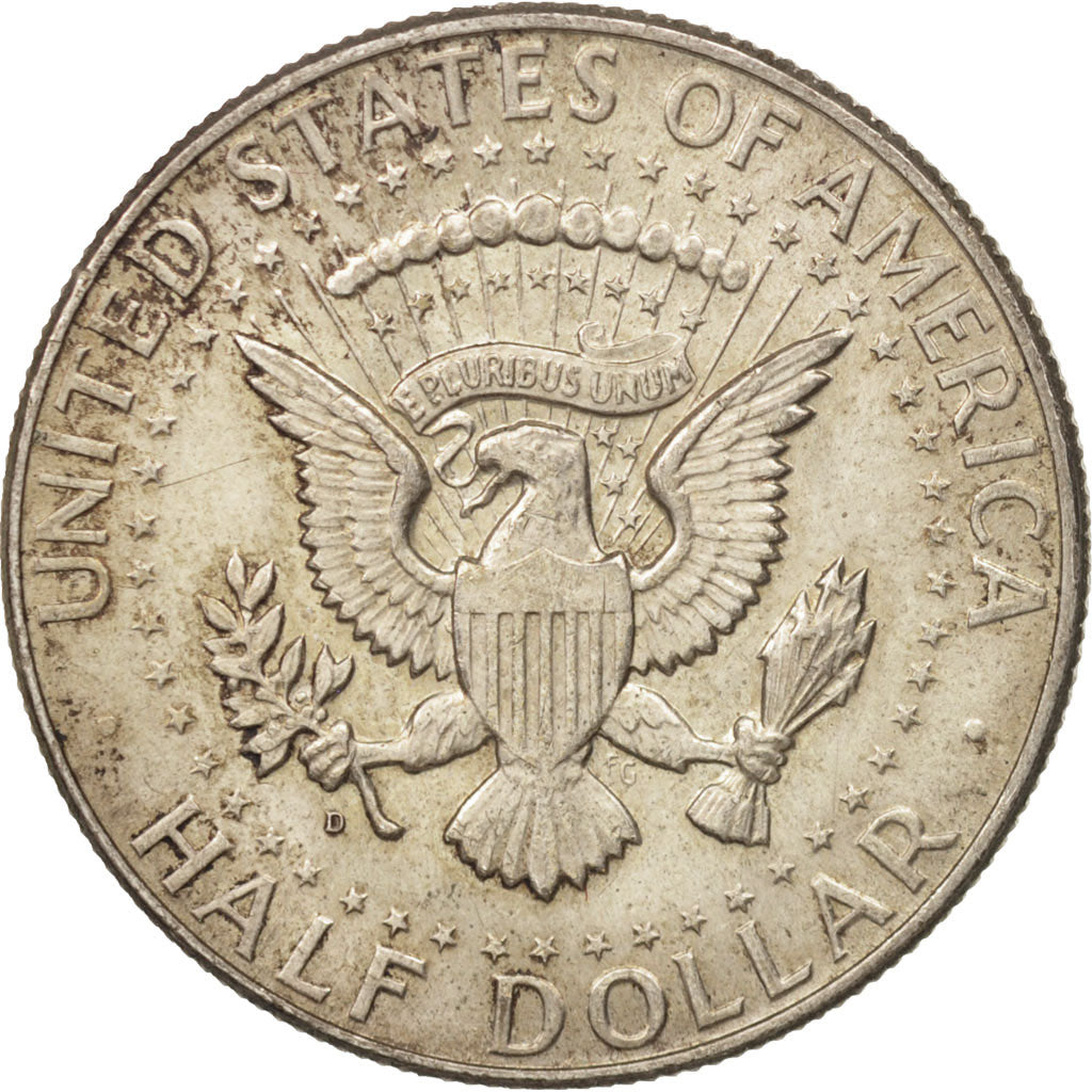 Coin, United States, Kennedy Half Dollar, Half Dollar, 1964, U.S. Mint, Denver