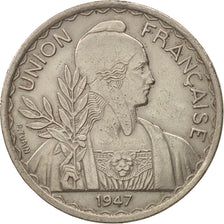 Coin, FRENCH INDO-CHINA, Piastre, 1947, Paris, AU(50-53), Copper-nickel