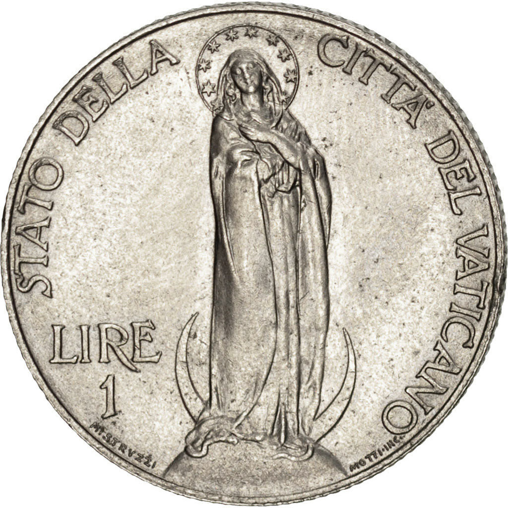 VATICAN CITY, Lira, 1930, KM #5, AU(55-58), Nickel, 7.89