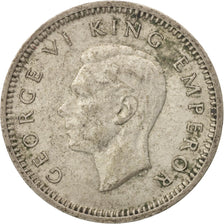 Nouvelle-Zélande, George VI, 3 Pence, 1944, TTB+, Argent, KM:7