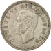 Nueva Zelanda, George VI, 3 Pence, 1944, MBC+, Plata, KM:7