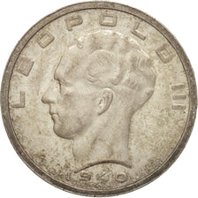 Belgium, 50 Francs, 50 Frank, 1940, AU(50-53), Silver, KM:122.1