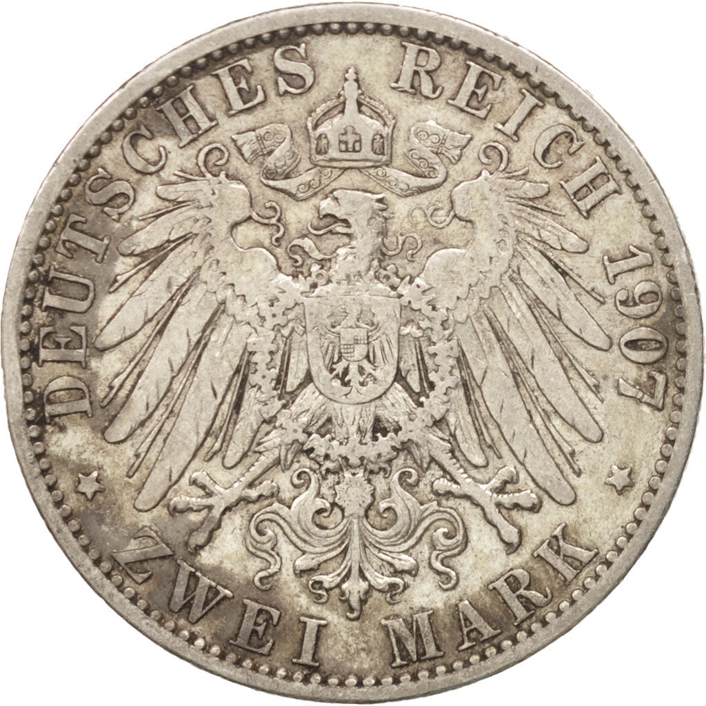 Münze, Deutsch Staaten, PRUSSIA, Wilhelm II, 2 Mark, 1907, Berlin, SS, Silber