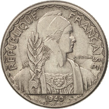 Coin, FRENCH INDO-CHINA, 10 Cents, 1940, Paris, AU(55-58), Nickel, KM:21.1