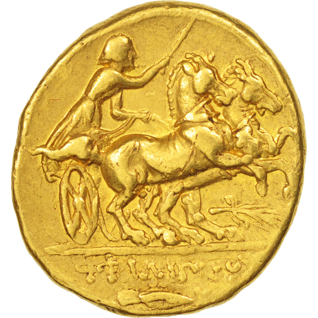 Coin, Philip II, Macedonia, Stater, 359-336 BC, AU(50-53), Gold, SNG ANS:318