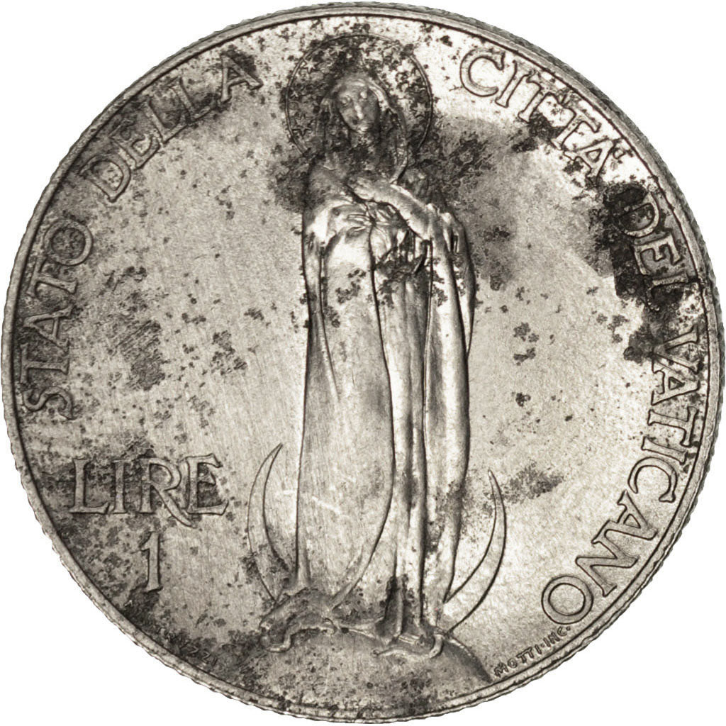 VATICAN CITY, Lira, 1930, KM #5, EF(40-45), Nickel, 7.86