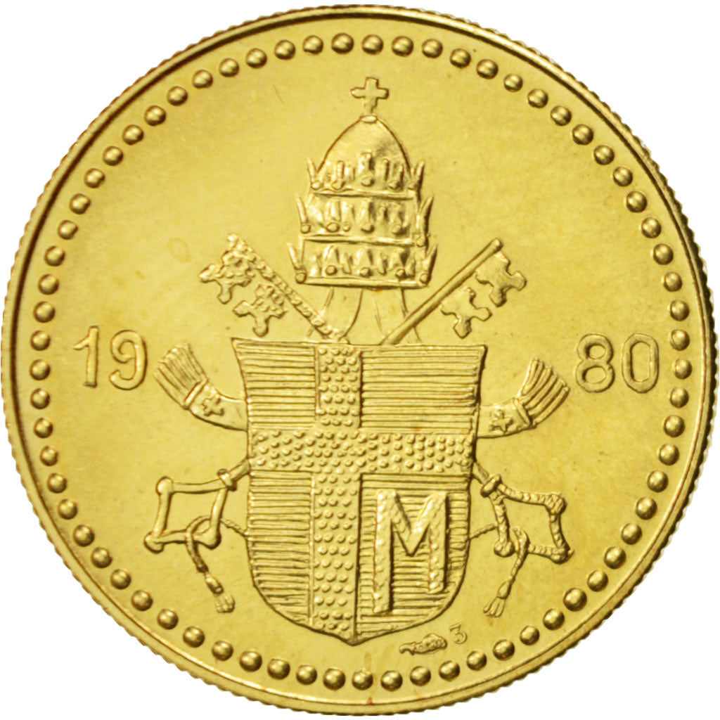 Vaticano, Medal, Jean-Paul II, Religions & beliefs, 1980, SPL, Oro