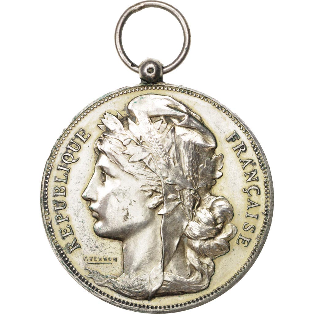 France, Medal, Concours de tir d'Yvetot, Sports & leisure, 1890, Vernon, TTB+