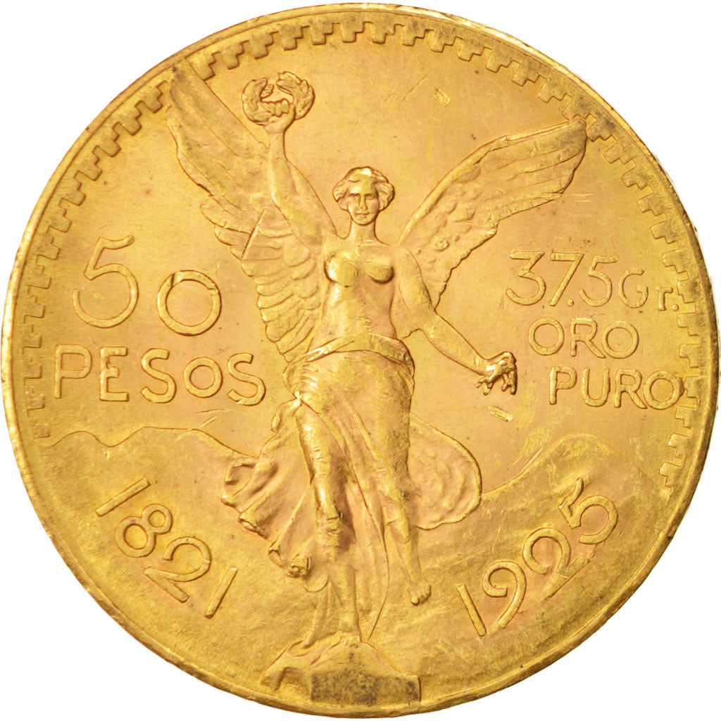 Messico, 50 Pesos, 1925, Mexico City, SPL, Oro, KM:481