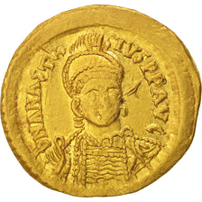 Anastasius I 491-518, Solidus, 491-518 AD, Constantinople, TTB+, Or, Sear:3