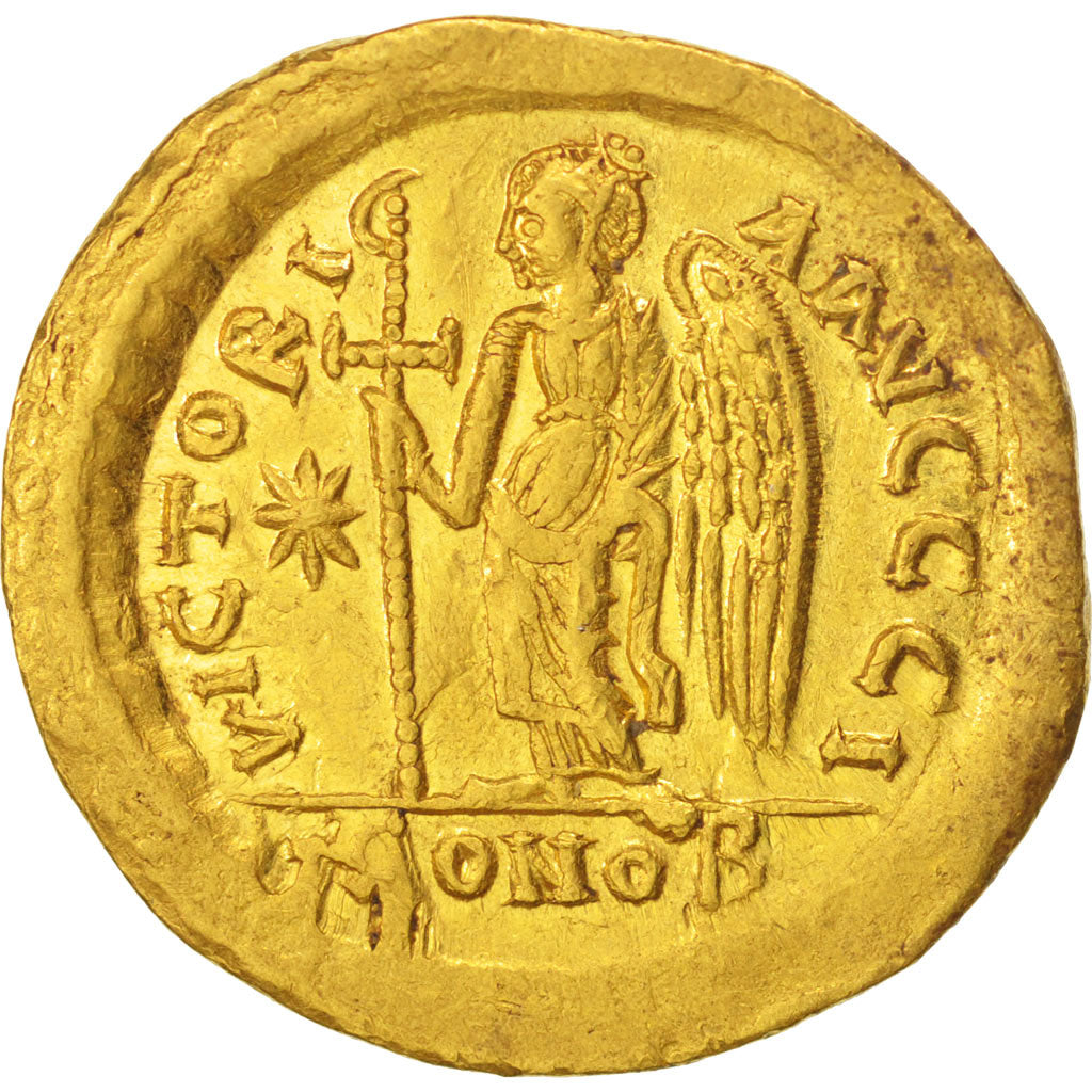 Anastasius I 491-518, Solidus, 491-518 AD, Constantinople, AU(50-53), Gold