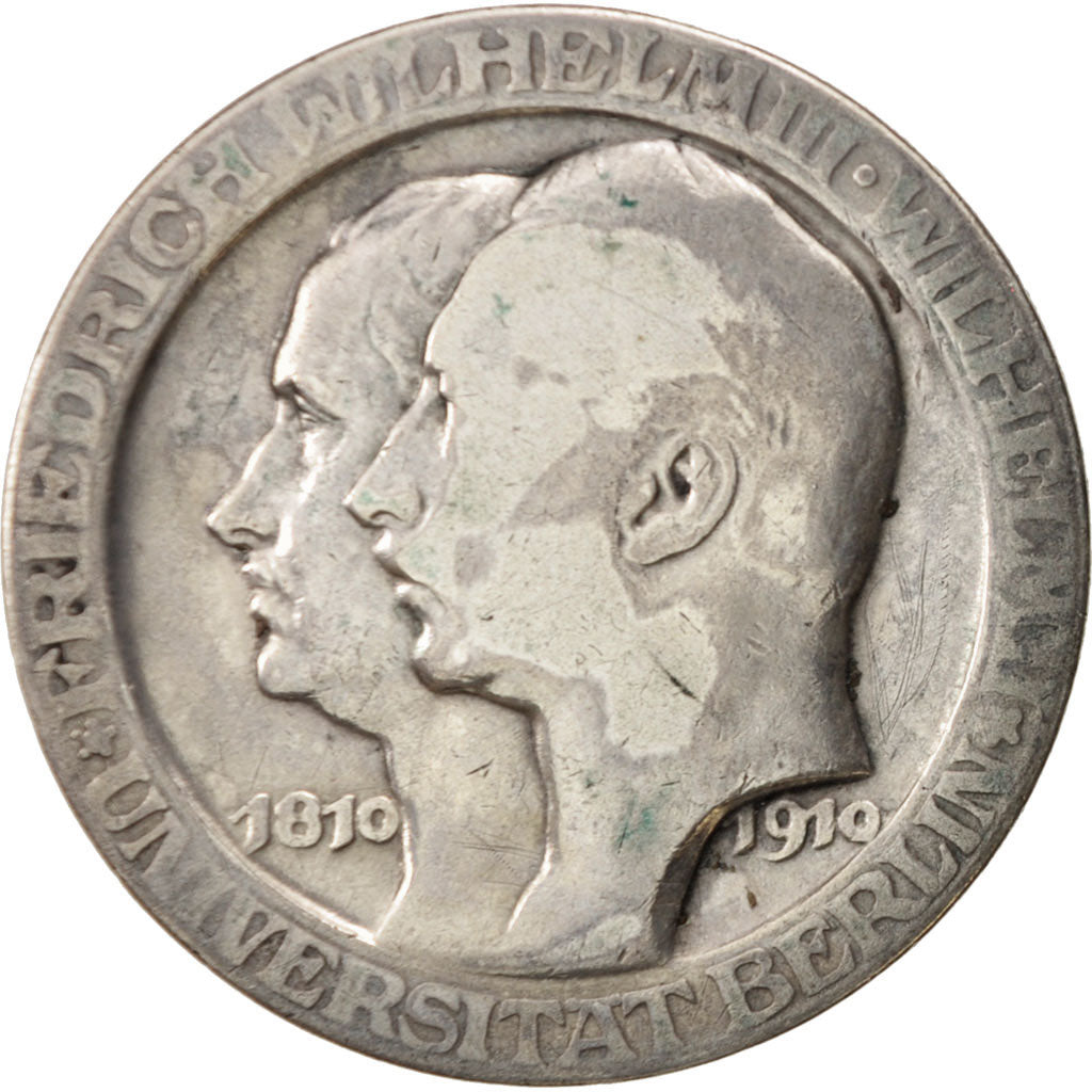 Munten, Duitse staten, PRUSSIA, Wilhelm II, 3 Mark, 1910, Berlin, FR, Zilver