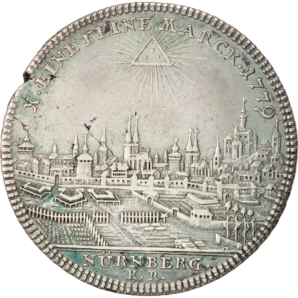 German States, NURNBERG, Thaler, 1779, AU(50-53), Silver, KM:351