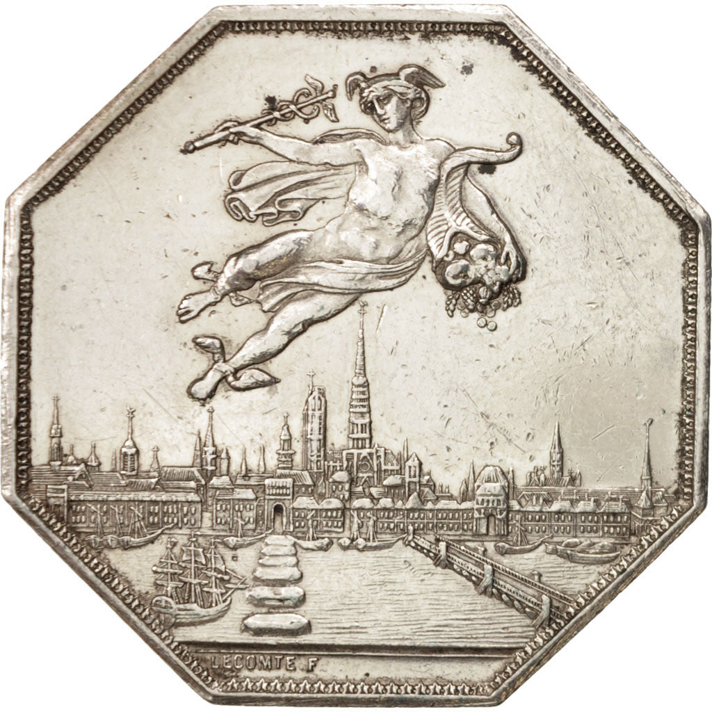 France, Token, Chamber of Commerce, Chambre de Commerce de Normandie, 1802