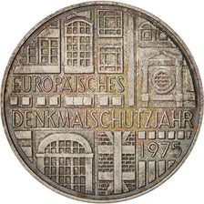 GERMANY - FEDERAL REPUBLIC, 5 Mark, 1975, Stuttgart, Germany, MS(65-70), Silver
