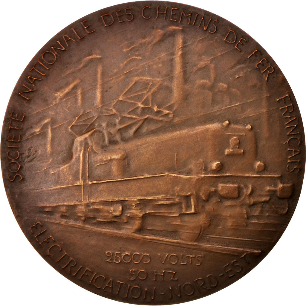 Francia, Medal, S.N.C.F., Électrification Valenciennes-Thionville, Railway