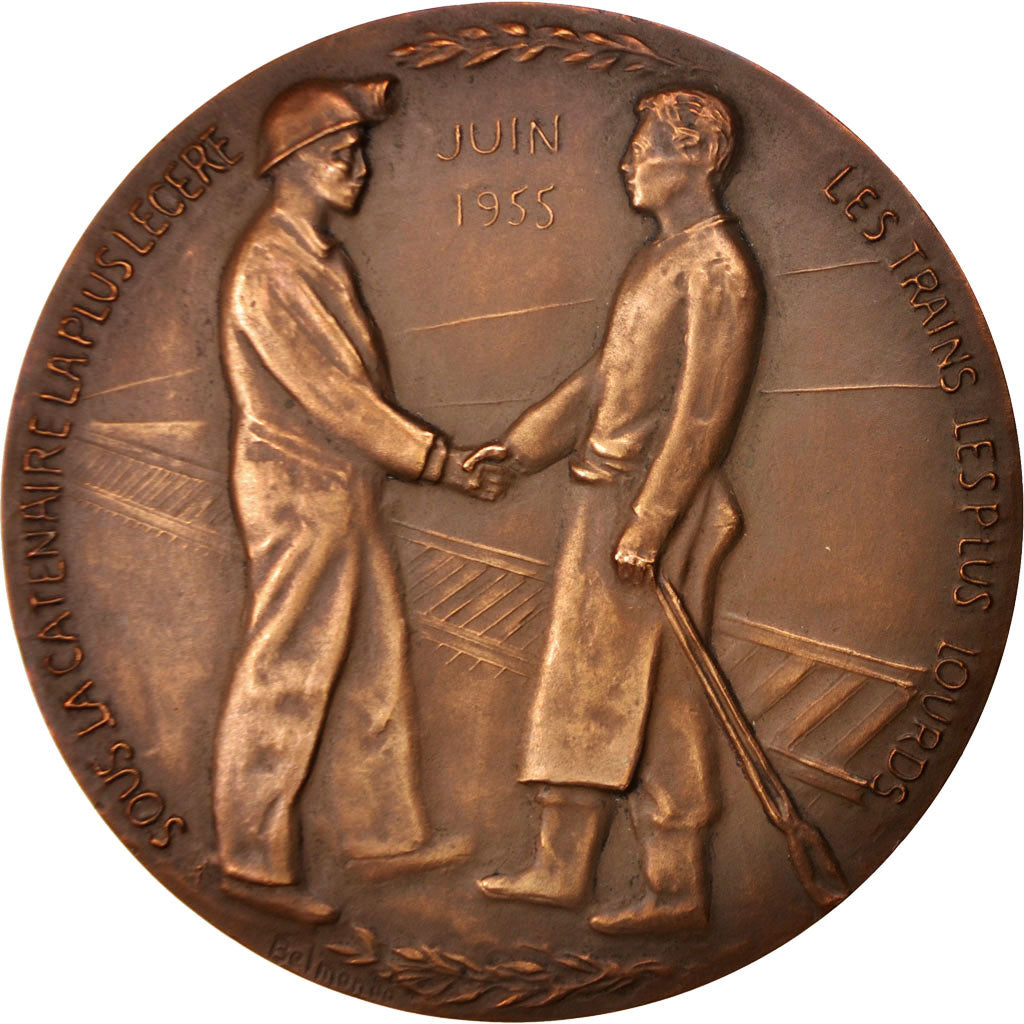 Francia, Medal, S.N.C.F., Électrification Valenciennes-Thionville, Railway