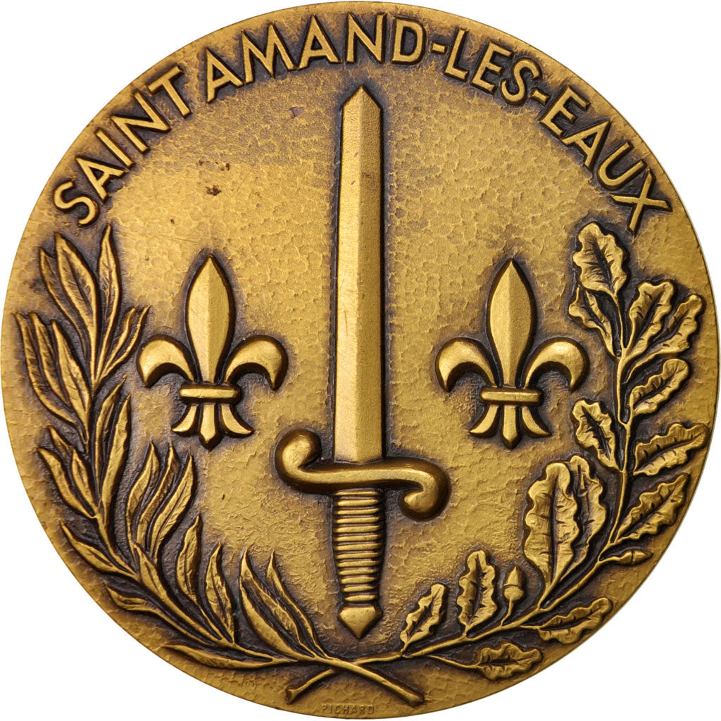 France, Medal, Abbaye de St Amand-les-Eaux, History, Pichard, MS(63), Bronze