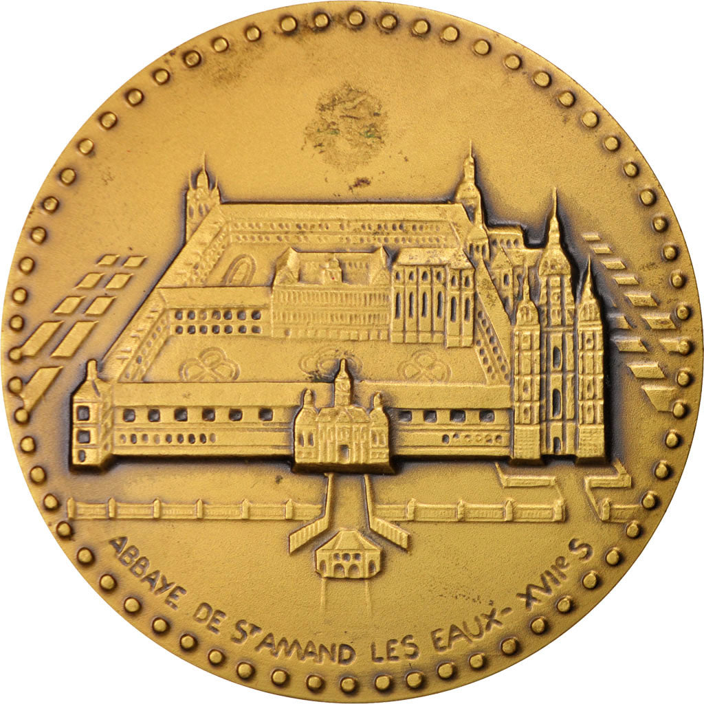 France, Medal, Abbaye de St Amand-les-Eaux, History, Pichard, MS(63), Bronze