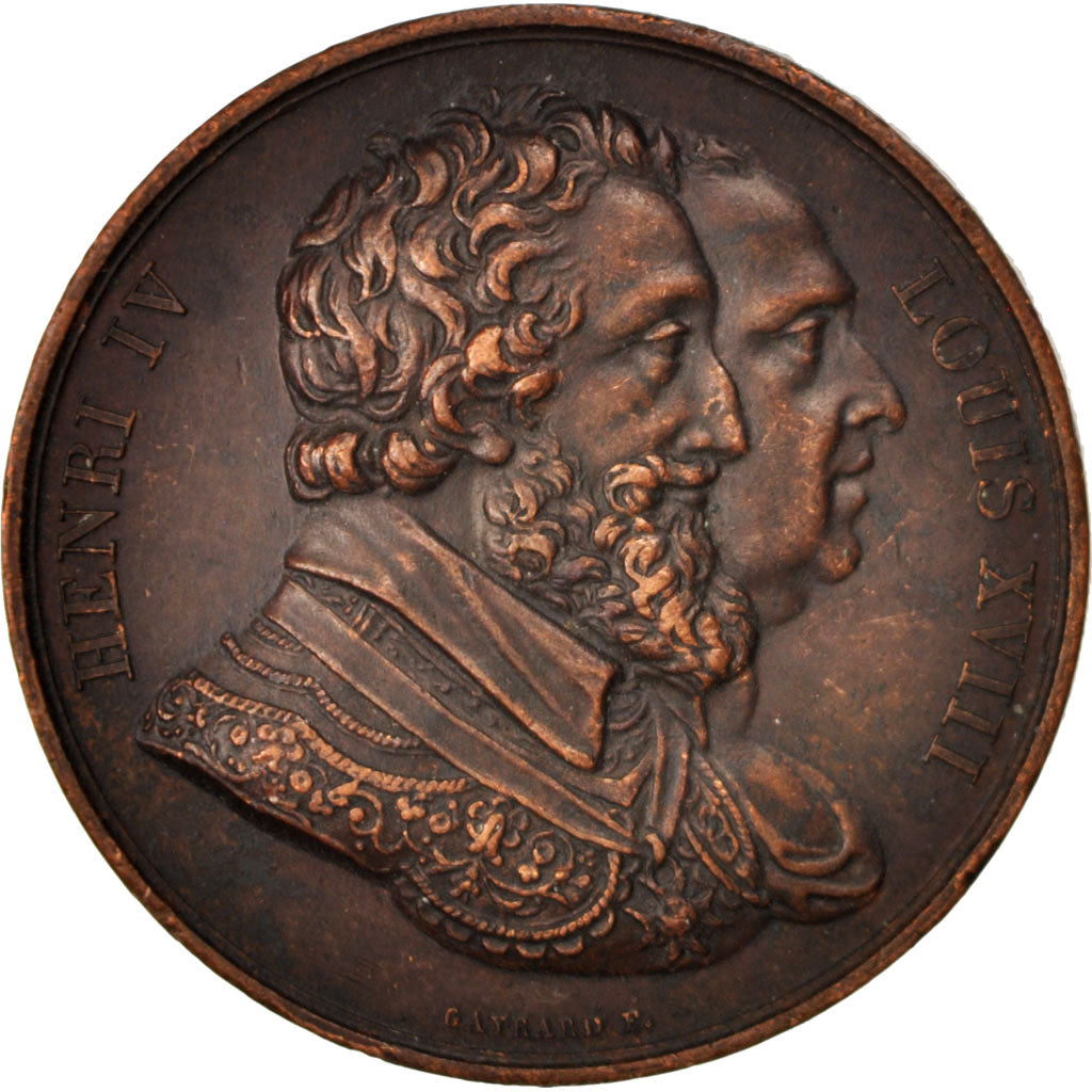 Frankreich, Medal, Henry IV statue re-establishment, History, Gayrard, SS