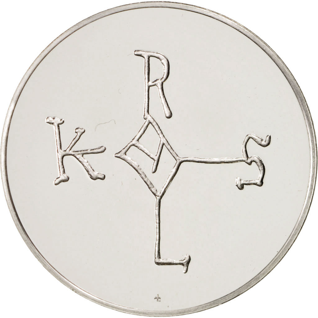 France, Medal, Les Rois de France, Charlemagne, History, MS(64), Silver