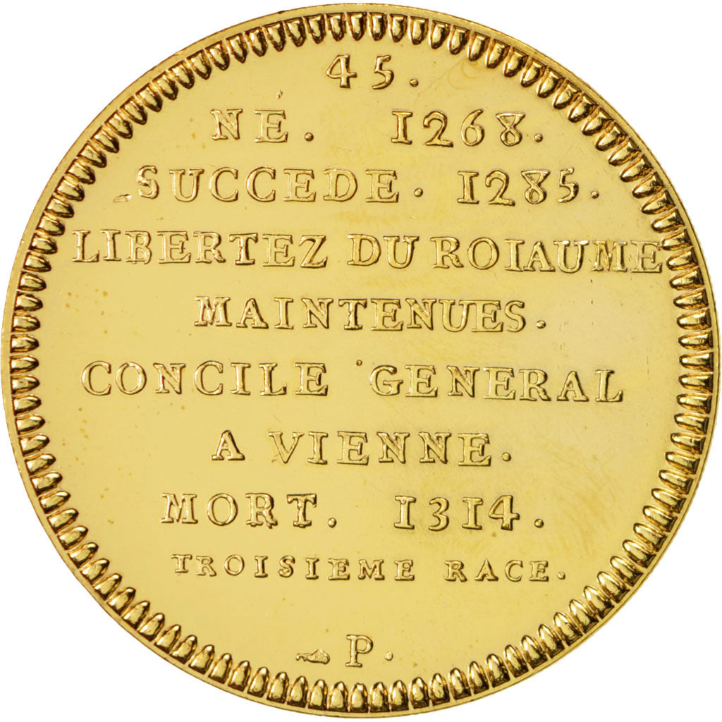 France, Medal, Philippe IV le Bel, History, XXth Century, FDC, Nickel-brass