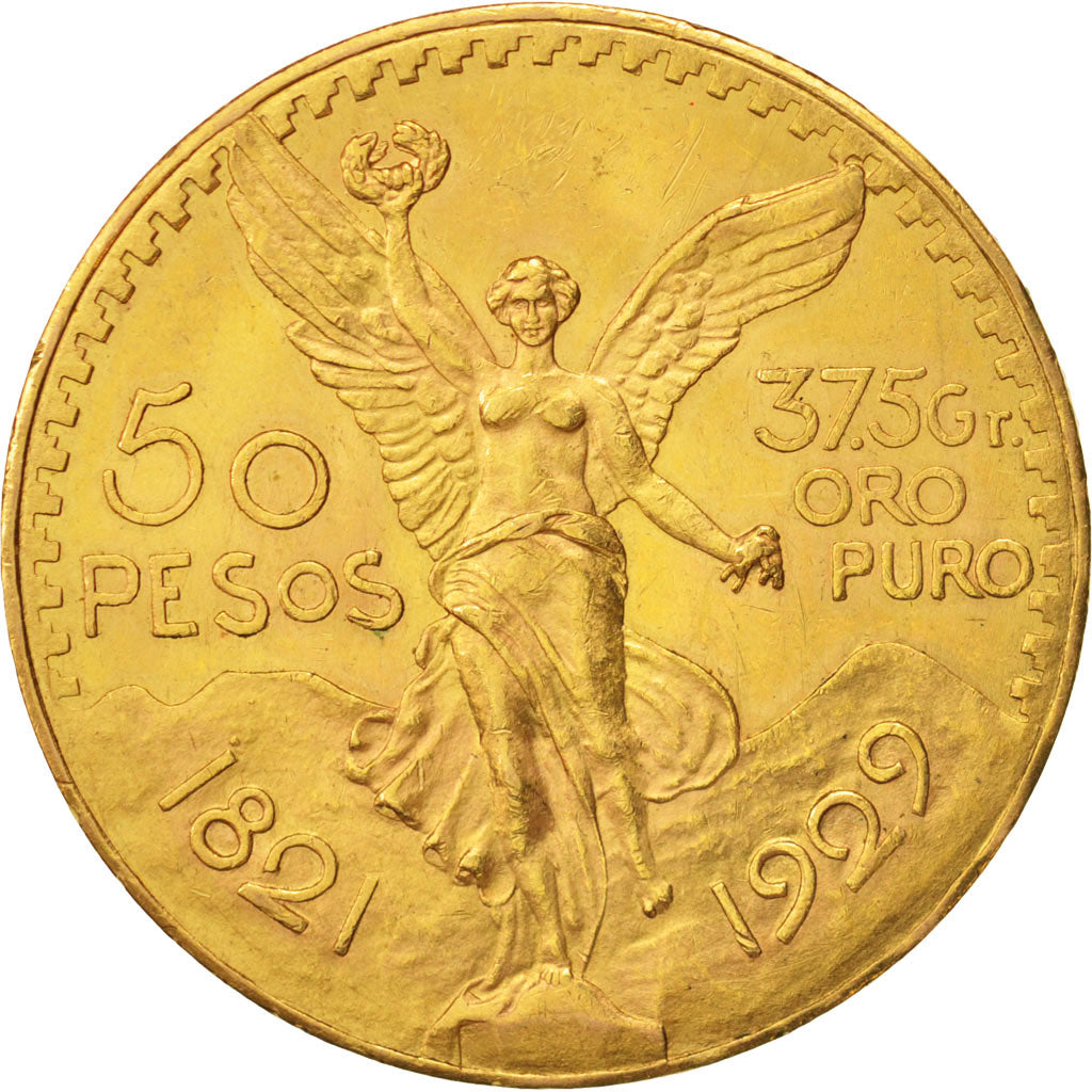 Mexique, 50 Pesos, 1929, Mexico City, SPL, Or, KM:481