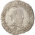 Moneda, Francia, Demi franc au col plat, Demi Franc, 1587, Riom, BC+, Plata