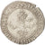 Moneda, Francia, Demi franc au col plat, Demi Franc, 1587, Riom, BC+, Plata