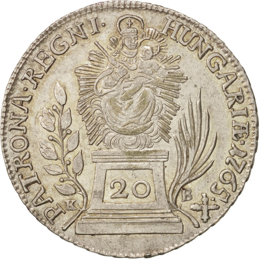 Coin, Austria, Franz I, 20 Kreuzer, 1765, MS(63), Silver, KM:2028