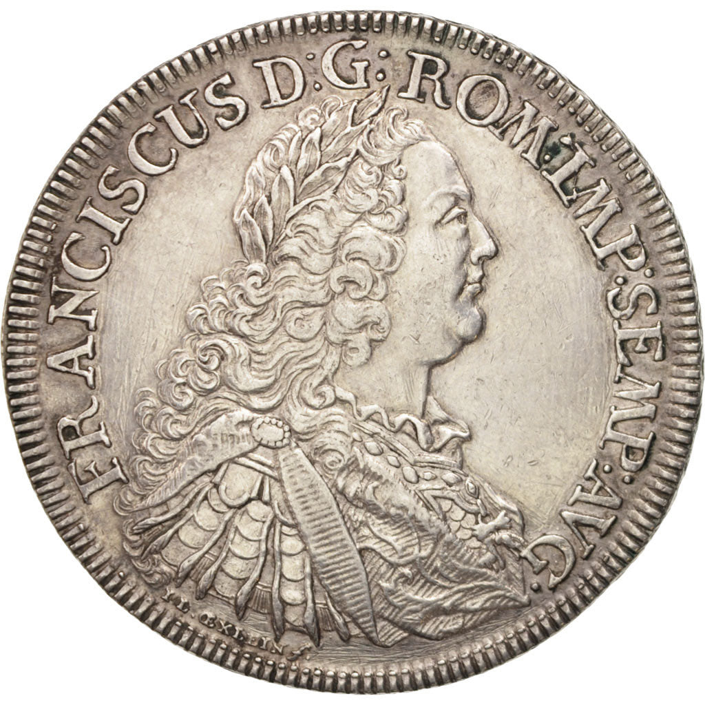 German States, REGENSBURG, Thaler, 1754, AU(50-53), Silver, KM:371