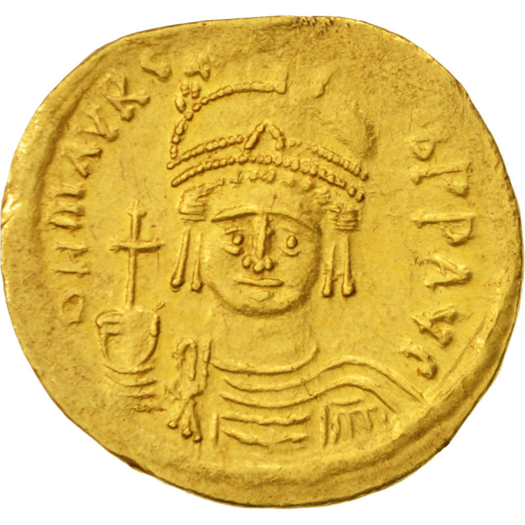 Maurice Tiberius 582-602, Solidus, 583-601 AD, Constantinople, AU(55-58), Gold