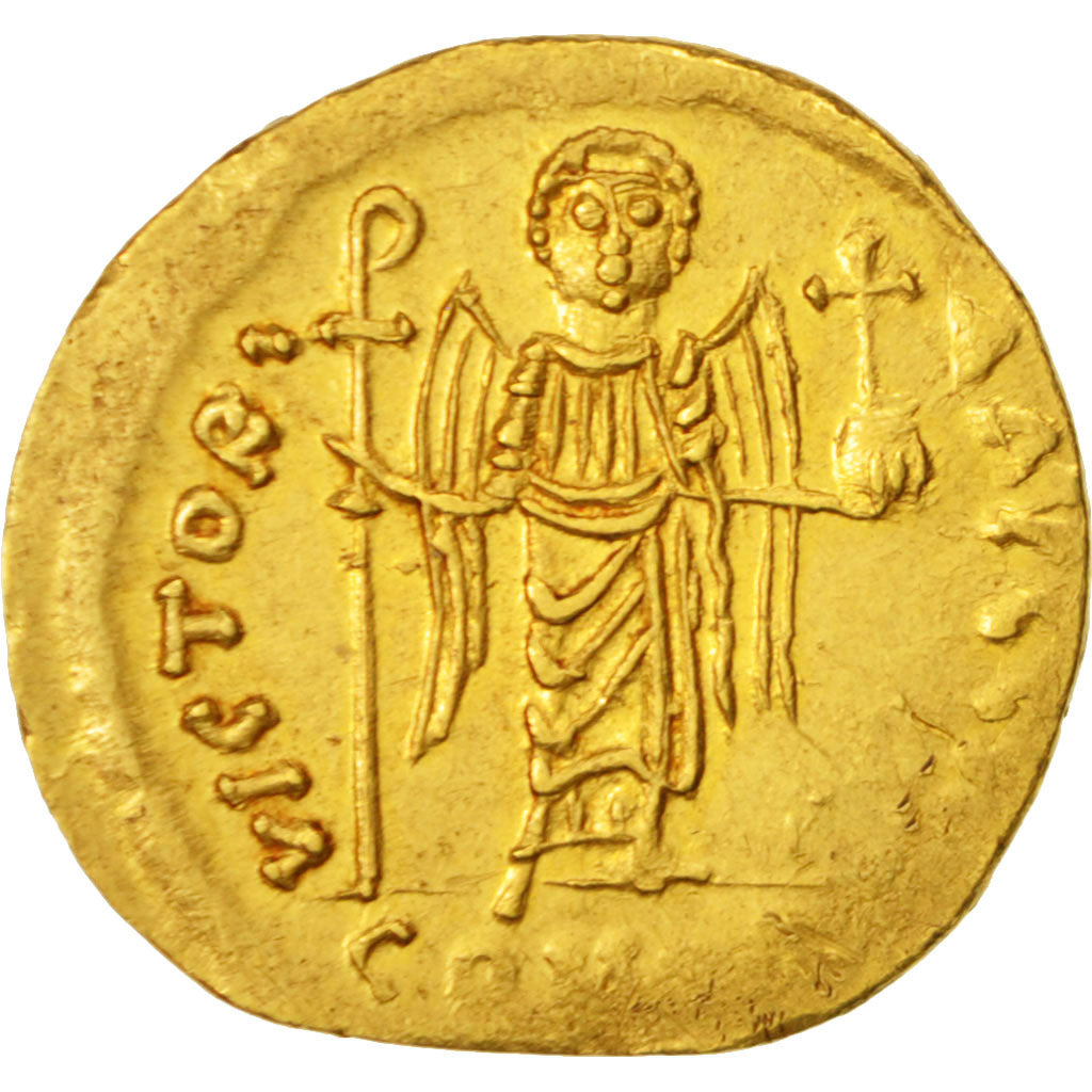 Maurice Tiberius 582-602, Solidus, 583-601 AD, Constantinople, AU(55-58), Gold