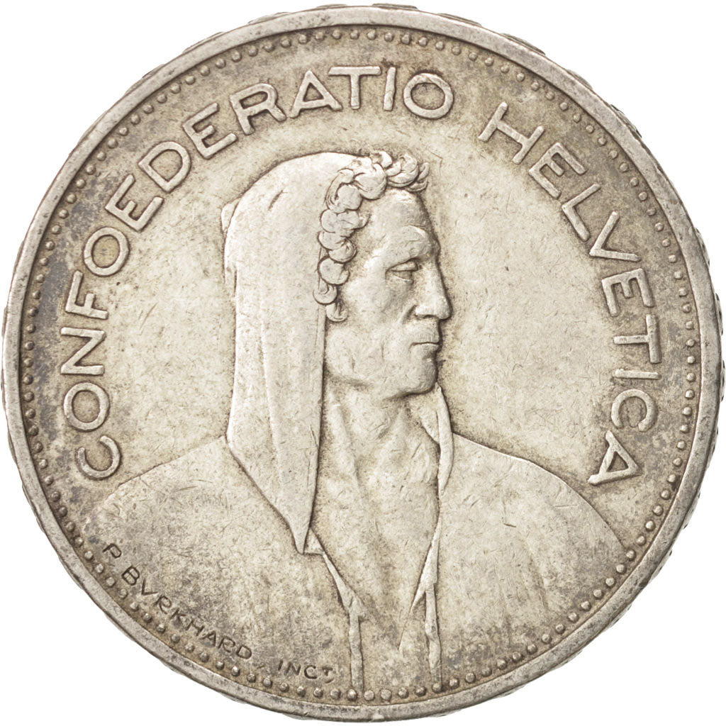 Coin, Switzerland, 5 Francs, 1932, Bern, EF(40-45), Silver, KM:40