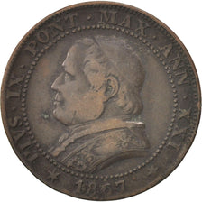 Coin, ITALIAN STATES, PAPAL STATES, Pius IX, Soldo, 5 Centesimi, 1867, Roma