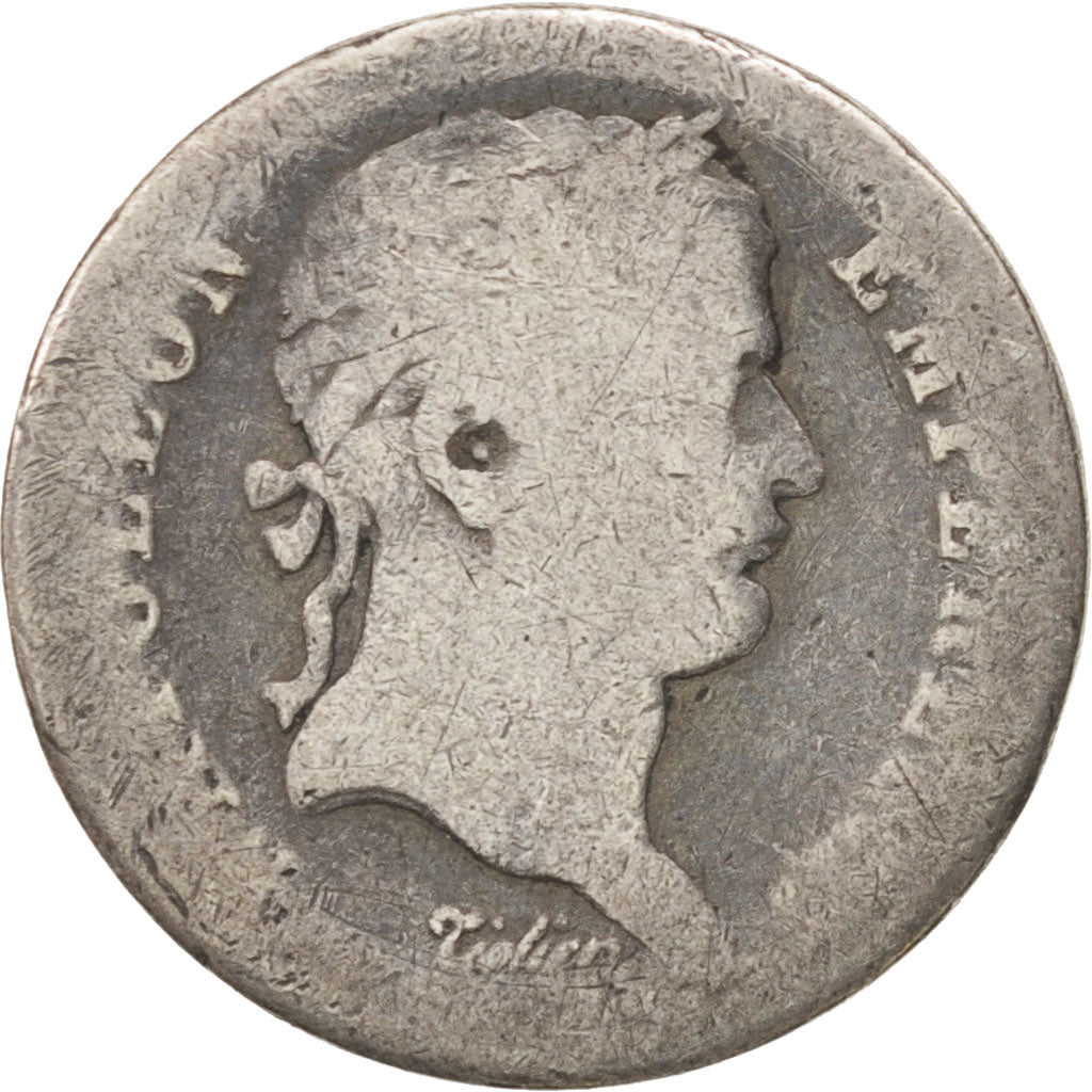 France, Napoléon I, 1/2 Franc, 1811, Paris, G(4-6), Silver, KM:691.1