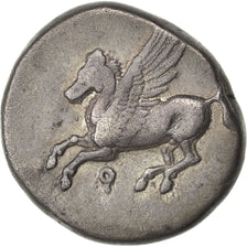 Munten, Korinthië, Corinth (350-338 BC), Athena, Stater, Corinth, ZF+, Zilver
