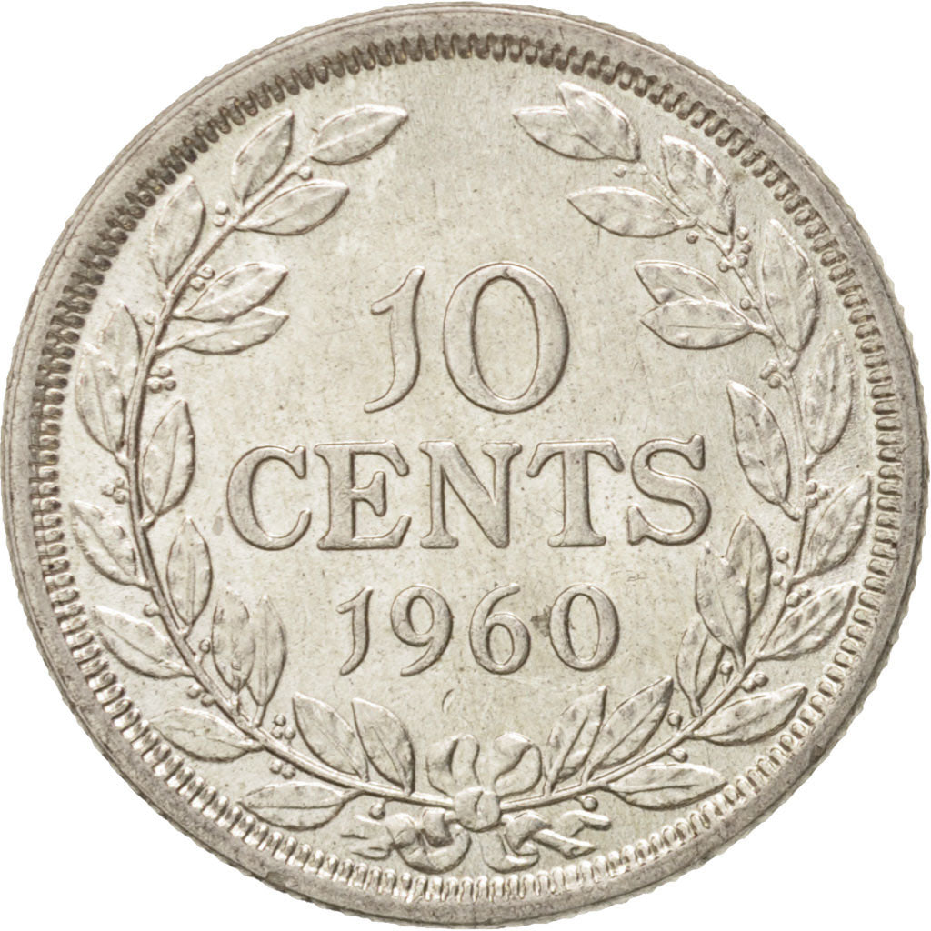 Liberia, 10 Cents, 1960, MS(65-70), Silver, KM:15